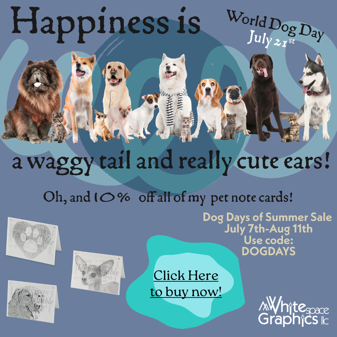 Celebrate Worlds Dog Day July 21st. Save 10% during the Dog Days of Summer! <br>Sale goes from July 7 - August 11th 10% off chihuahua note cards to send for int'l chihuahua appreciation day