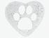 paw-in-heart printed on vellum